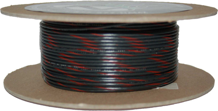 NAMZ CUSTOM CYCLE #18-Gauge Black/Red Stripe 100' Spool Of Primary Wire NWR-02-100