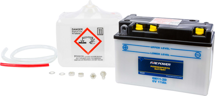 FIRE POWER Battery W/Acid 6N11-2D 6V 6N11-2D