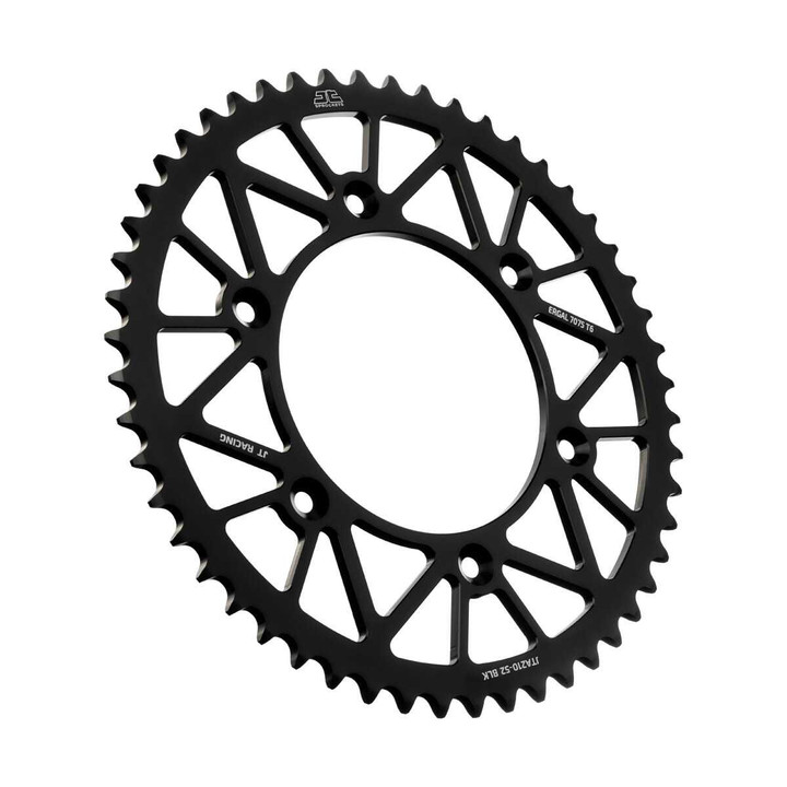 JT Rear Racelite Sprocket Alum 52T-520 Blk Beta/Hon JTA210.52BLK