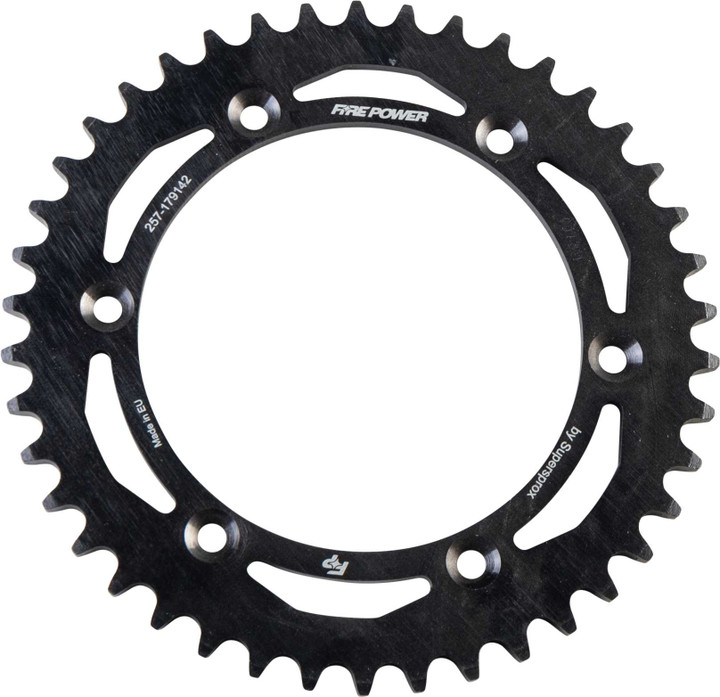 FIRE POWER Rear Sprocket Steel 42T Blk FPS-1791-42-BLK