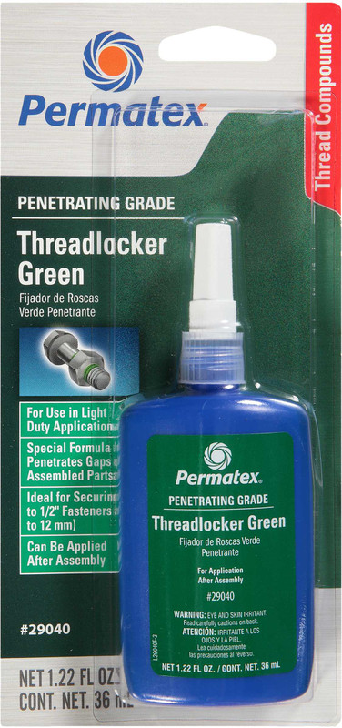 PERMATEX Penetrating Grade Threadlocker Green 36 Ml 29040