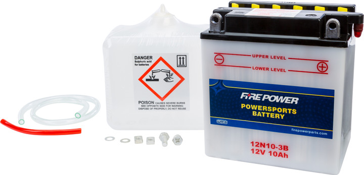 FIRE POWER Battery W/Acid 12N10-3B 12V 12N10-3B