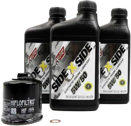 KLOTZ Sidexside Oil Change Kit 5W50 /W Oil Filter Pol KU-102