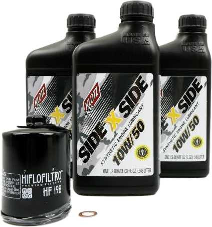 KLOTZ Sidexside Oil Change Kit 10W50 /W Oil Filter Pol KU-101