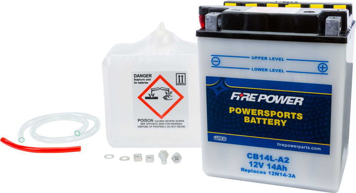 FIRE POWER Battery W/Acid Cb14L-A2 12V Heavy Duty CB14L-A2