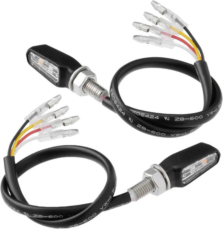 ZETA 701 Led Turn Signals W/Taillight Blk W/Clr Lens Pr ZR46-0109