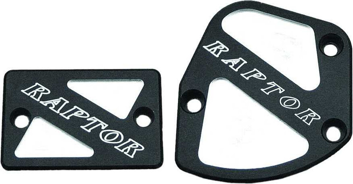 MODQUAD Throttle & Brake Cover Set Black Logo Raptor TSET1-RBLK
