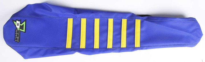 D-COR Seat Cover Blue/Yellow W/Ribs 30-70-405