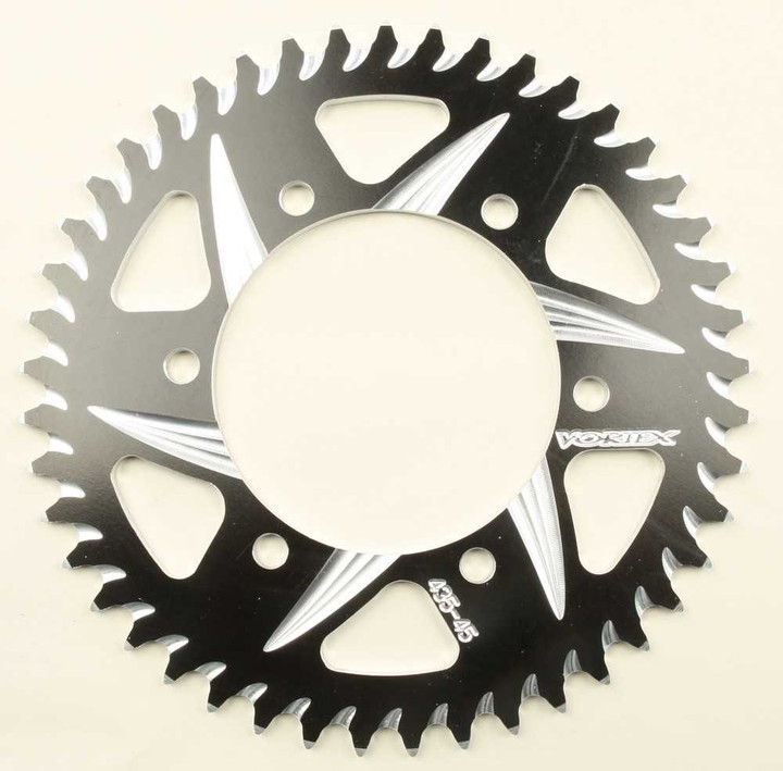 VORTEX Rear Cat5 Sprocket Aluminum 45T-520 Blk Kaw/Suz/Yam 435ZK-45
