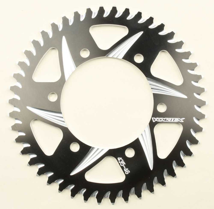 VORTEX Rear Cat5 Sprocket Aluminum 46T-520 Blk Kaw/Suz/Yam 435ZK-46