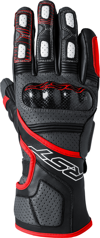 RST Fulcrum Ce Glove Grey/Red/Black  Lg 103179RED-10