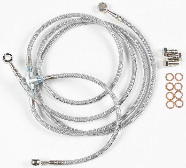 GBRAKES 3 Line Front Brake Line Kit FK003D725-3+2