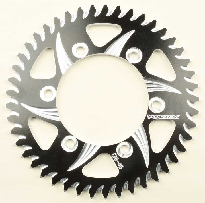 VORTEX Rear Cat5 Sprocket Aluminum 45T-530 Blk Kaw/Suz/Yam 438ZK-45