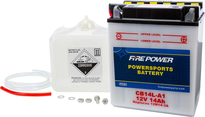 FIRE POWER Battery W/Acid Cb14L-A1 12V Heavy Duty CB14L-A1
