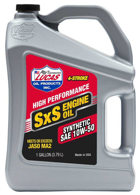 LUCAS Sxs Synthetic Oil 10W50 4T 1 Gal (4/Case Sold Ea) 11213