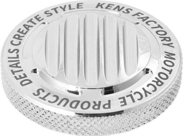 KENS FACTORY Nl Gas Cap Finned Chrome Dummy Cap For M8 Lh KFC-06