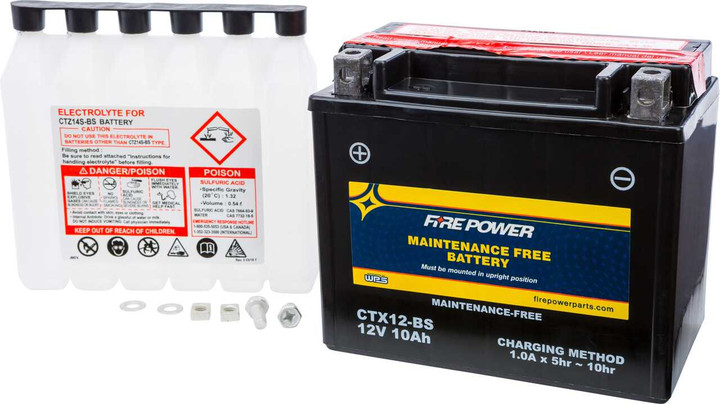 FIRE POWER Battery Ctx12-Bs Maintenance Free CTX12-BS