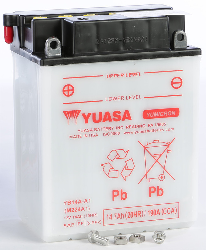 YUASA Battery Yb14A-A1 Conventional YUAM224A1IND