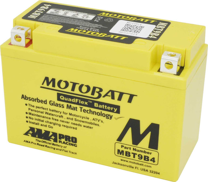 MOTOBATT Battery Mbt9B4 Sealed Factory Activated MBT9B4