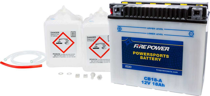 FIRE POWER Battery W/Acid Cb18-A 12V Heavy Duty CB18-A