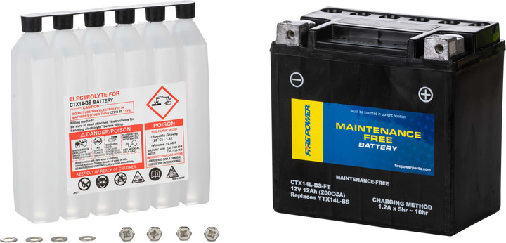 FIRE POWER Battery Ctx14L-Bs-Ft Maintenance Free CTX14L-BS-FT