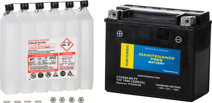 FIRE POWER Battery Ctx20H-Bs-Ft Maintenance Free CTX20H-BS-FT