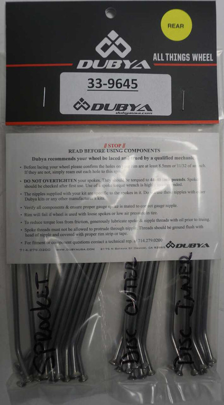 BULLDOG Rear Spoke Kit 12" 33-9645