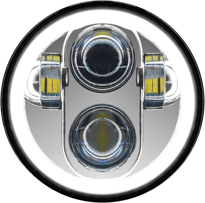 PATHFINDER 5 3/4" Led Headlight With Full Halo Chrome HD5MCH