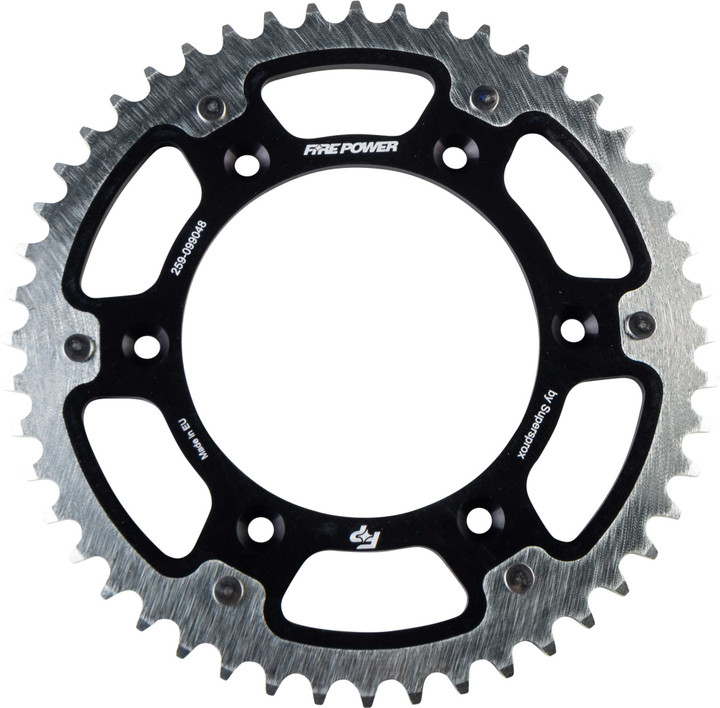 FIRE POWER Rear Sprocket Hybrid 48T Blk/Sil FPH-990-48-BLK