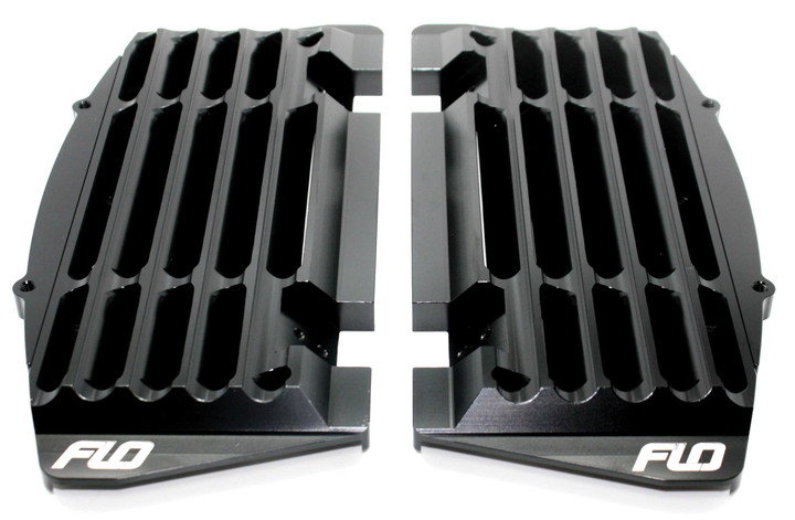 FLO MOTORSPORTS High Flow Radiator Braces Black FLO 754BLK