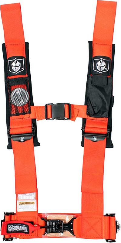 PRO ARMOR 5Pt Harness 3" Pads Orange Orange A115230OR