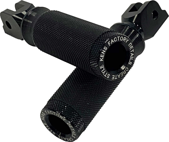 KENS FACTORY Nl Rider Foot Pegs Black M8 Softail KFP-04