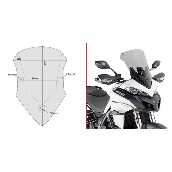 GIVI Windshield Specific Smoke Duc D7406S