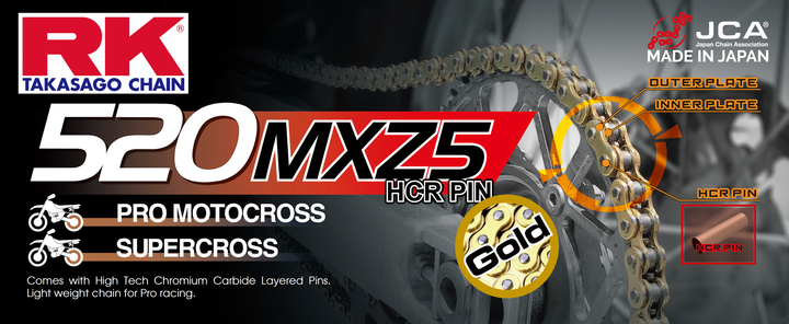 RK EXCEL Gb520Mxz5 Drive Chain Gold 520 X 120 GB520MXZ5-120