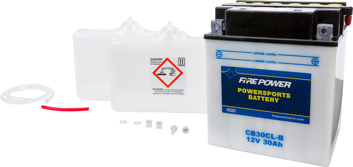 FIRE POWER Battery W/Acid Cb30Cl-B 12V Heavy Duty CB30CL-B
