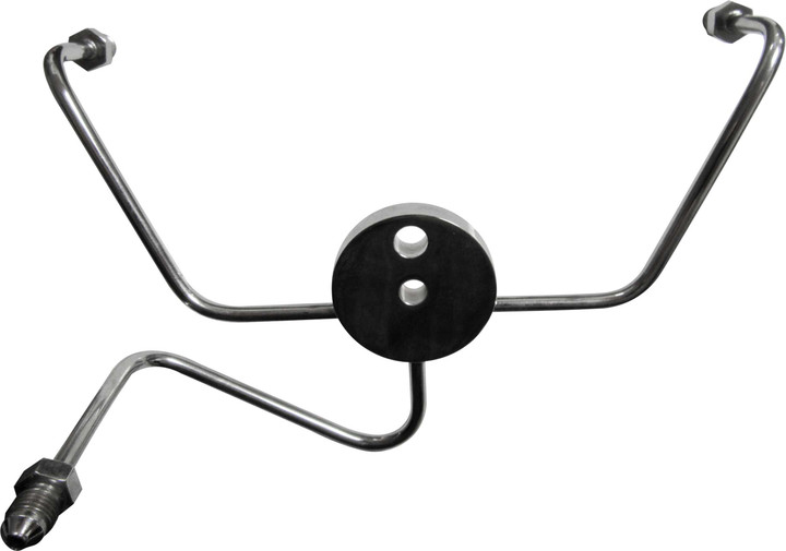 GOODRIDGE Front Brake Spider Wideglide Chrome -3An Fittings PFTEEW