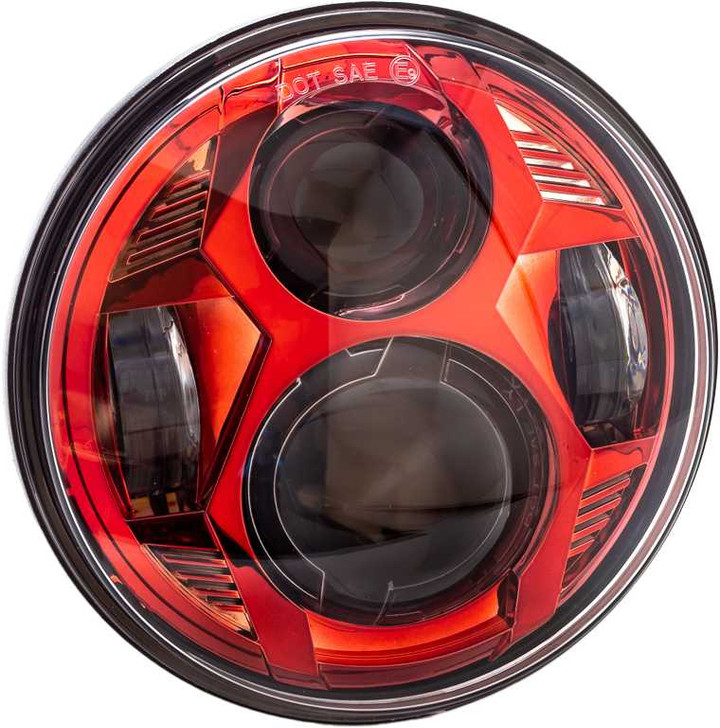 LETRIC LIGHTING CO 5.75" Led Red Headlight LLC-CC-5R
