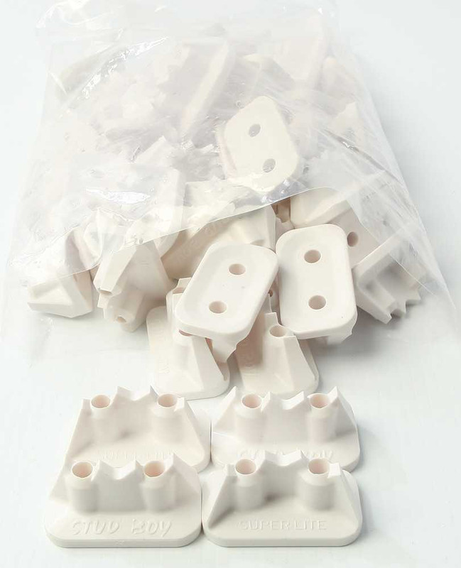 STUD BOY Super-Lite Pro Series Double Backers 0.75" 48/Pk White 2512-P2-WHT