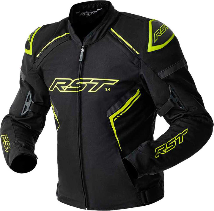 RST S1 D3O Textile Jacket Black/Grey/Flo Yel 2X 103614F.YEL-48