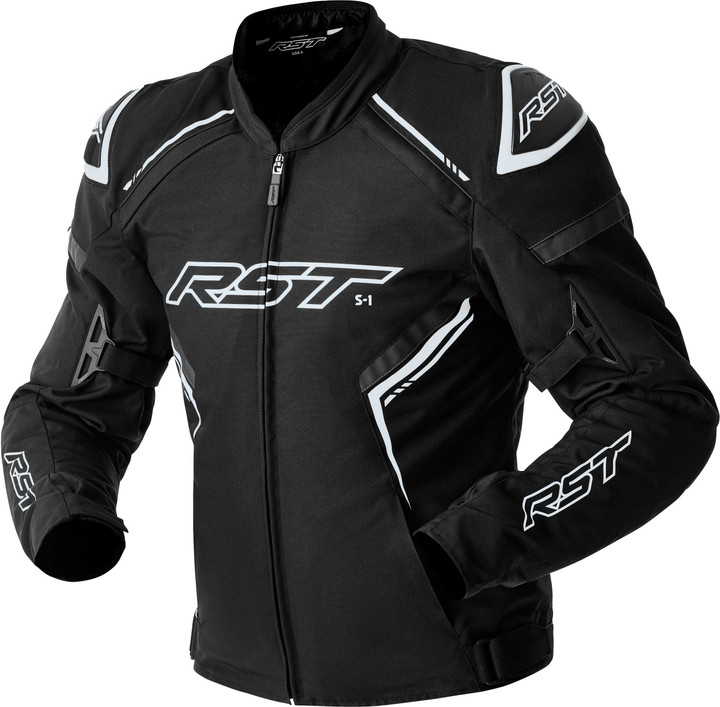RST S1 D3O Textile Jacket Black/White Xl 103614WHI-46