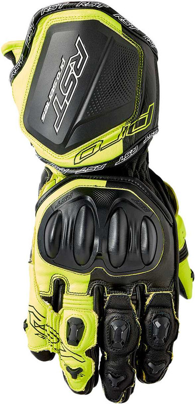 RST Pro Series Gp D3O Gloves Black/Flo Yellow Leather Md 103715F.YEL-09