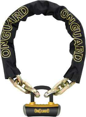 ONGUARD Beast 8016L Chain With U-Lock Black/Yellow 6 Ft 45008016L