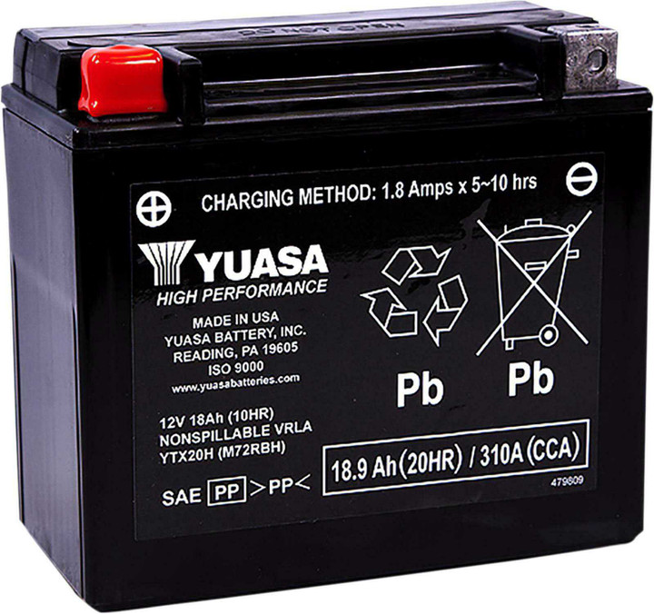 YUASA Battery Ytx20H Sealed Factory Activated YUAM72RBH