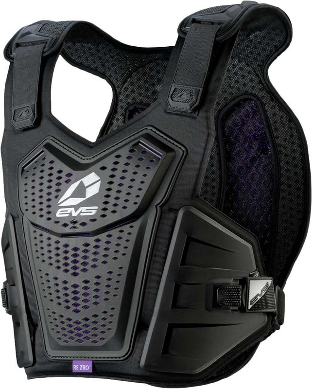 EVS F1 Pro Chest Protector W/Rezro Black/White Sm/Md F1PRO-BK-S/M