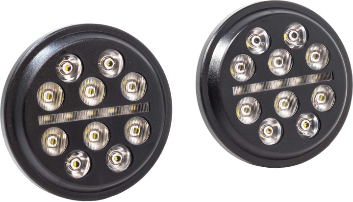 LETRIC LIGHTING CO 4.5" Led Passing Lgts Buckshot Black LLC-LPL-BS