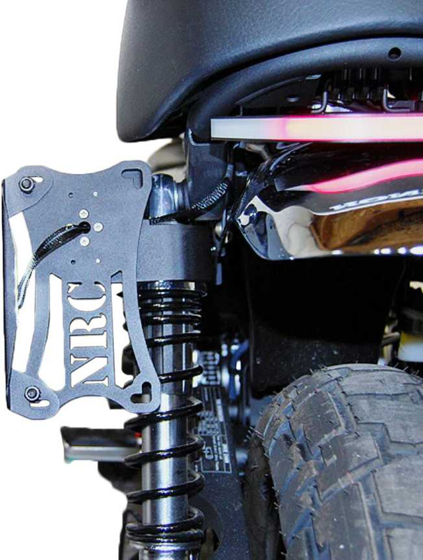 NEW RAGE CYCLES Side Mount License Plate Hon MONKEY-SIDE