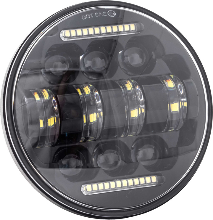 LETRIC LIGHTING CO 5.75" Led Headlight Black LLC-LHC-5D