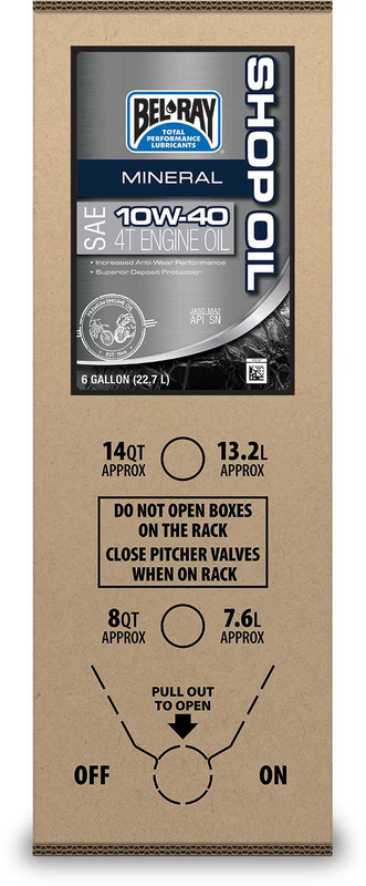 BEL-RAY Shop Mineral Engine Oil 10W40 6Gal Bib 301290150033