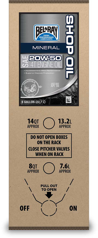 BEL-RAY Shop Mineral Engine Oil 20W50 6Gal Bib 301291150033