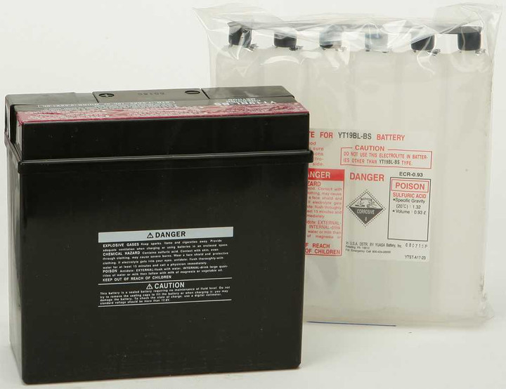 YUASA Battery Yt19Bl-Bs Maintenance Free YUAM6219BL